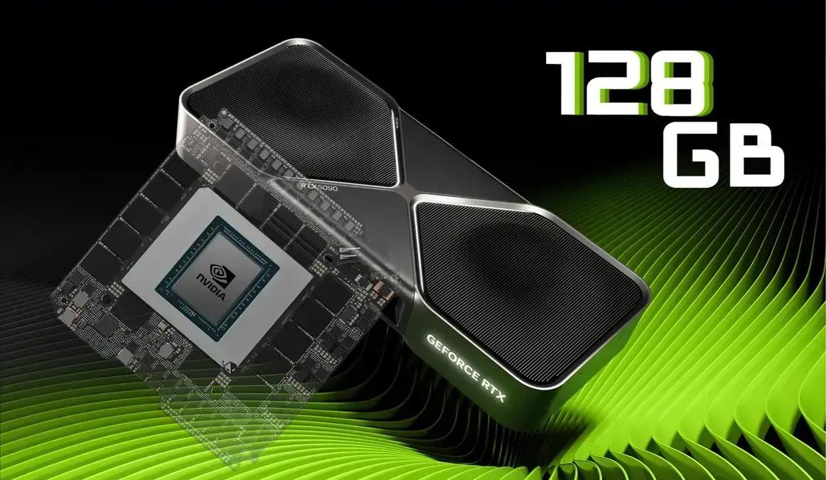 NVIDIA GeForce RTX 5090 com 128 GB de memória personalizada para IA é exibida a US$ 13.200 cada (não no Brasil)