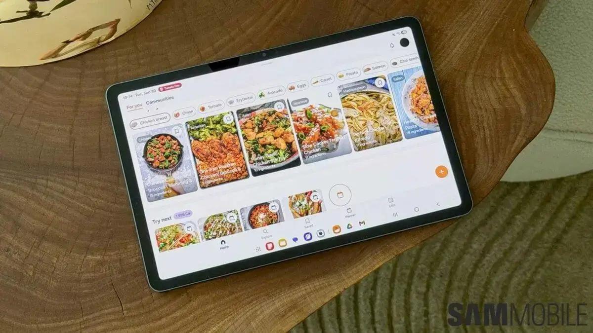 Atualização do Samsung Food traz melhorias para usuários de tablets
