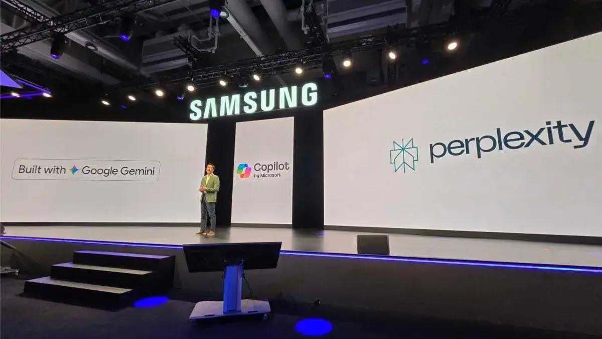 Samsung fecha parceria com Google, Microsoft e Perplexity para integrar IA em dispositivos Galaxy