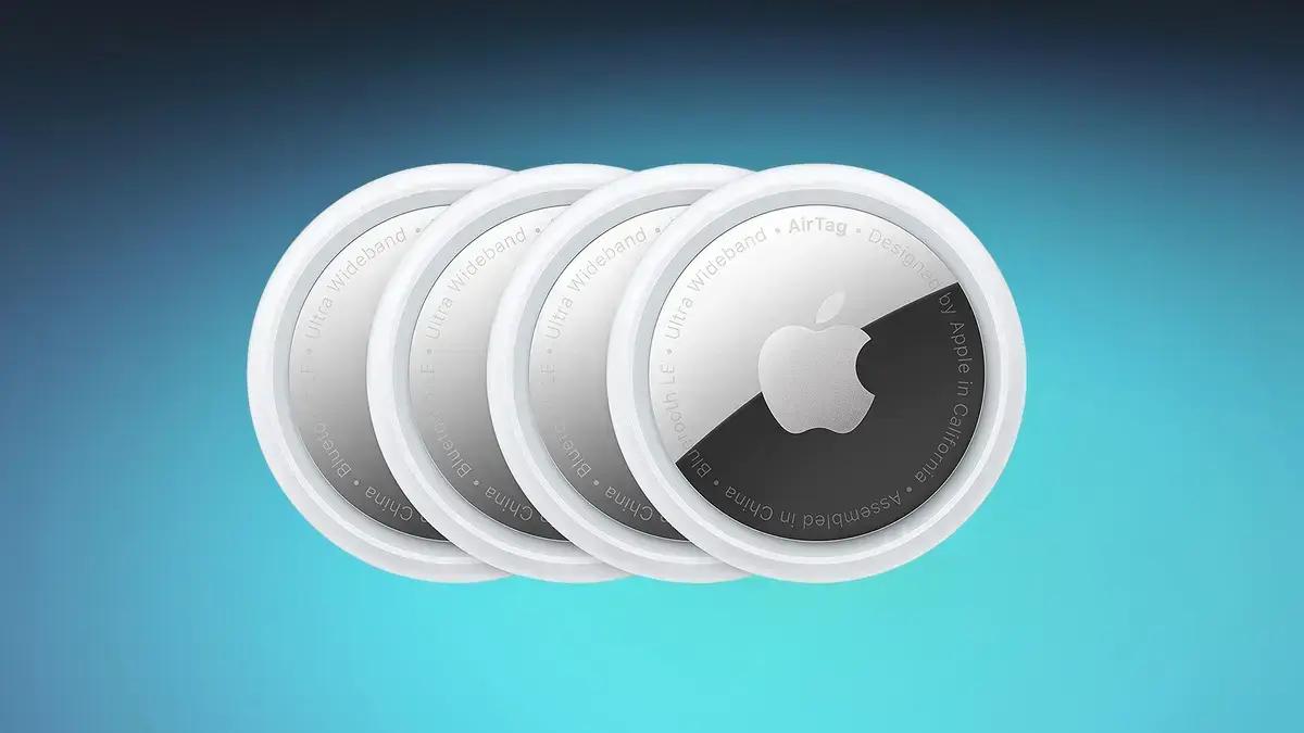 Pacote com 4 AirTags disponível por US$64,99 nos EUA, não disponível no Brasil