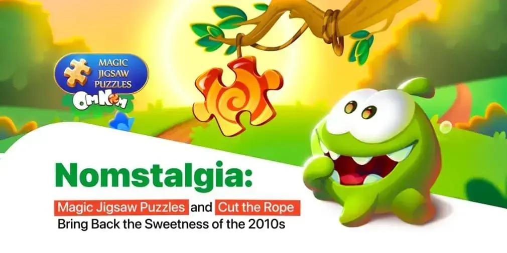 Quebra-cabeças Magic Jigsaw Puzzles traz Om Nom de Cut the Rope em nova parceria