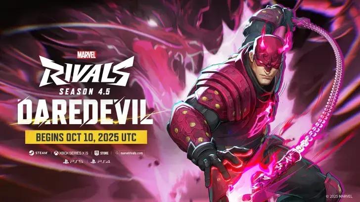 Marvel Rivals Season 4.5 estreia em 10 de outubro com Daredevil e progresso entre plataformas