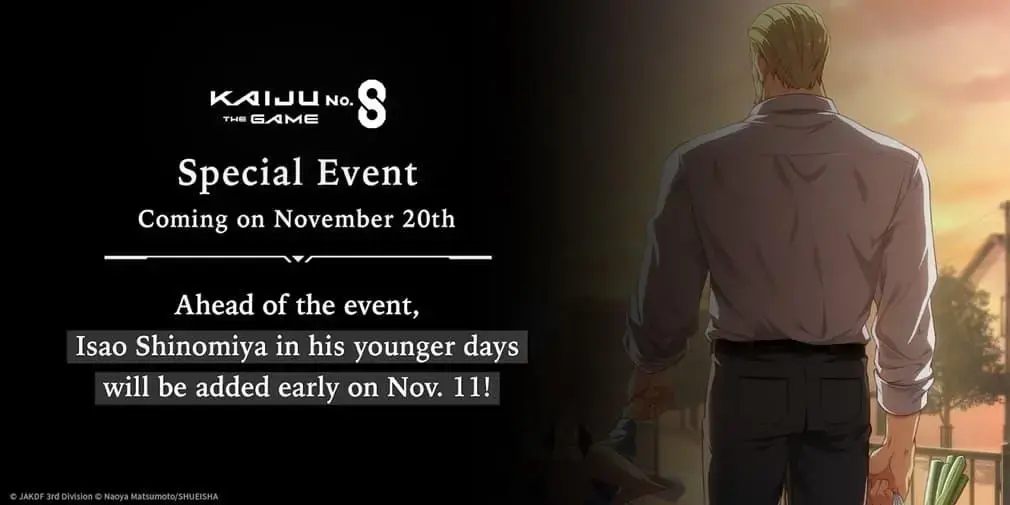 Jogo Kaiju No. 8 lança atualização com nova versão de Isao Shinomiya