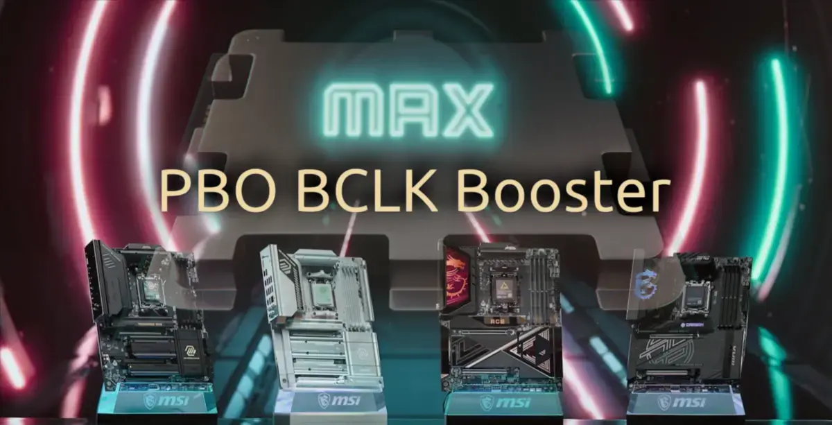 Atualização MSI PBO BCLK Booster melhora desempenho de CPUs AMD Ryzen na série 800 MAX de placas-mãe