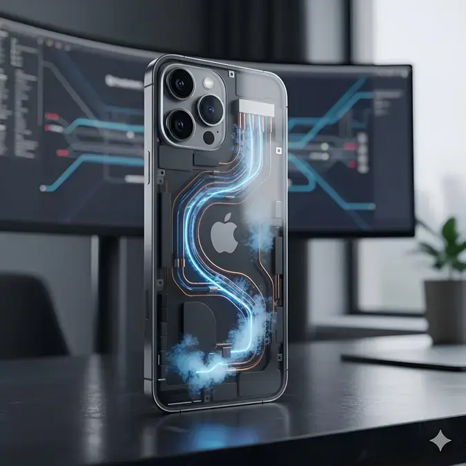 Apple destaca o sistema de resfriamento do iPhone 17 Pro com câmara de vapor