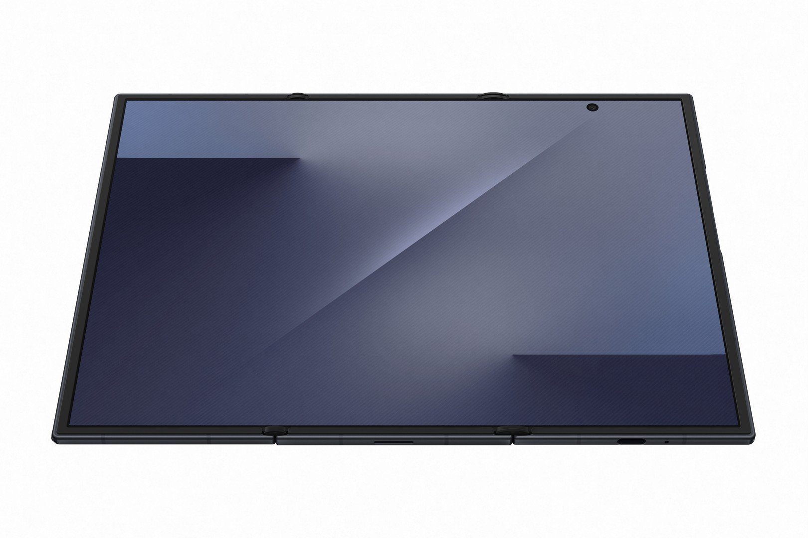 Samsung Galaxy Z TriFold: Tela se dobra em 3 e vira um tablet 3 Galaxy Z Trifold aberto é um tablet. Imagem: Samsung