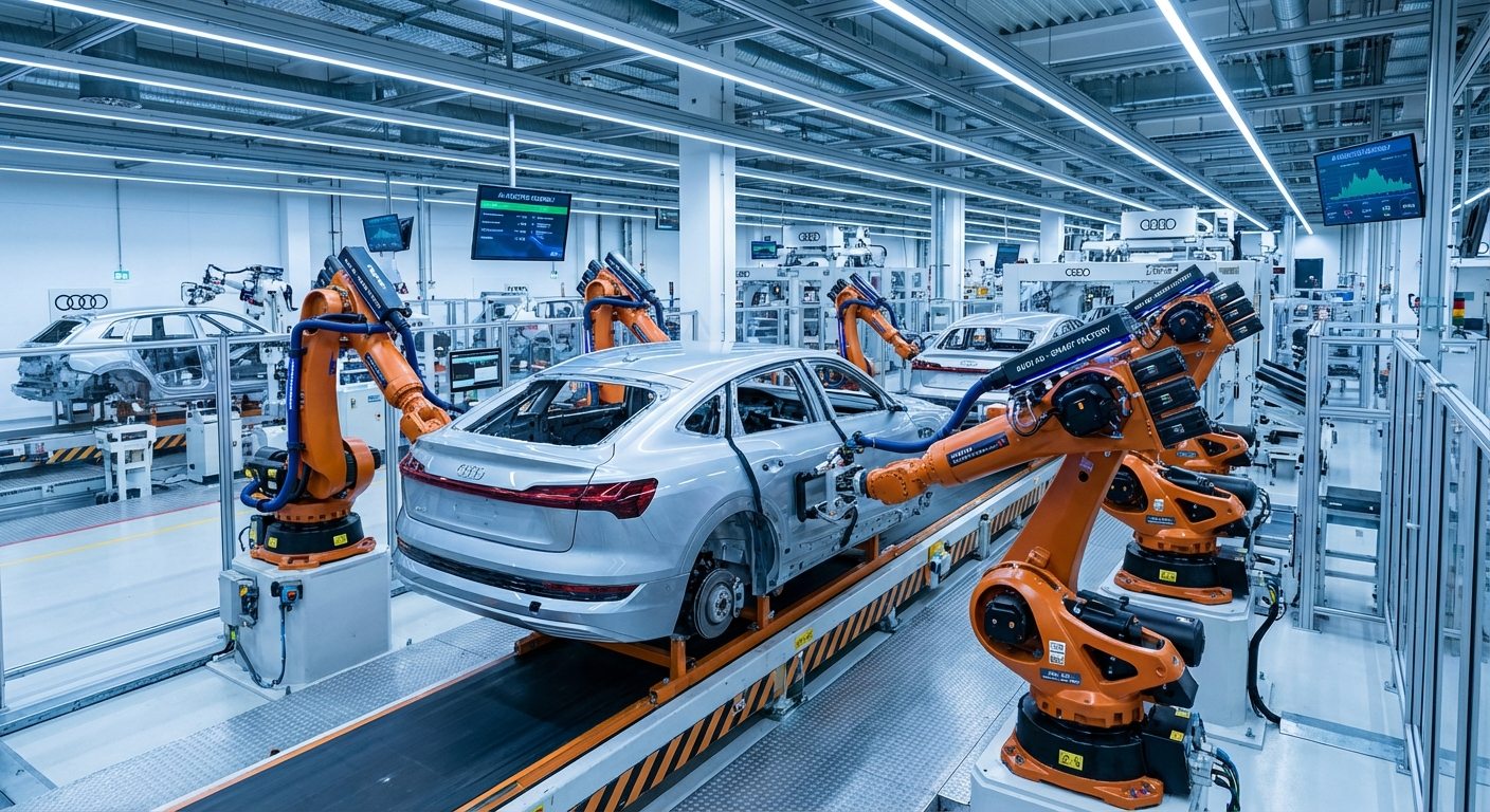 Audi planeja integrar inteligência artificial na produção e logística a partir de 2026