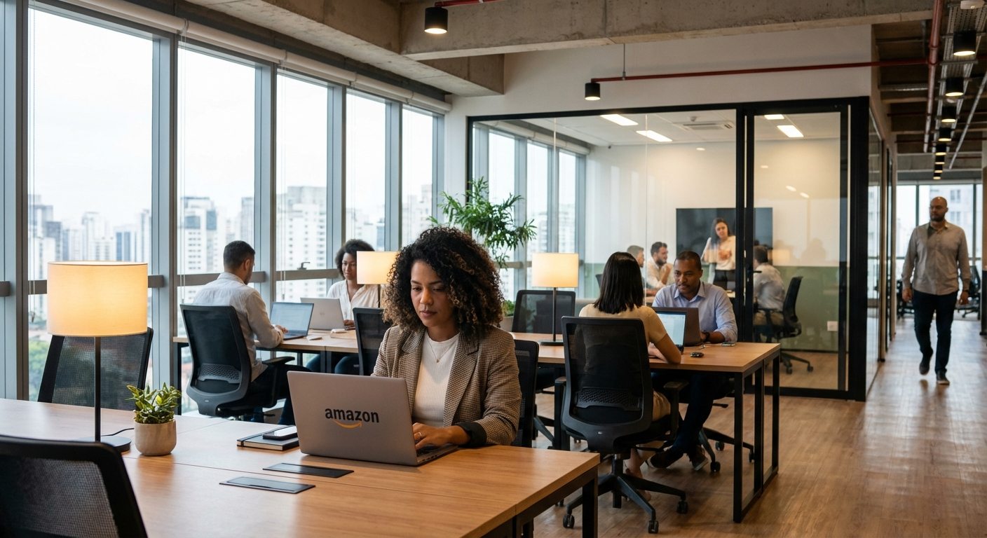 Amazon reduz vagas globais e foca em inteligência artificial, impactando o mercado de tecnologia no Brasil