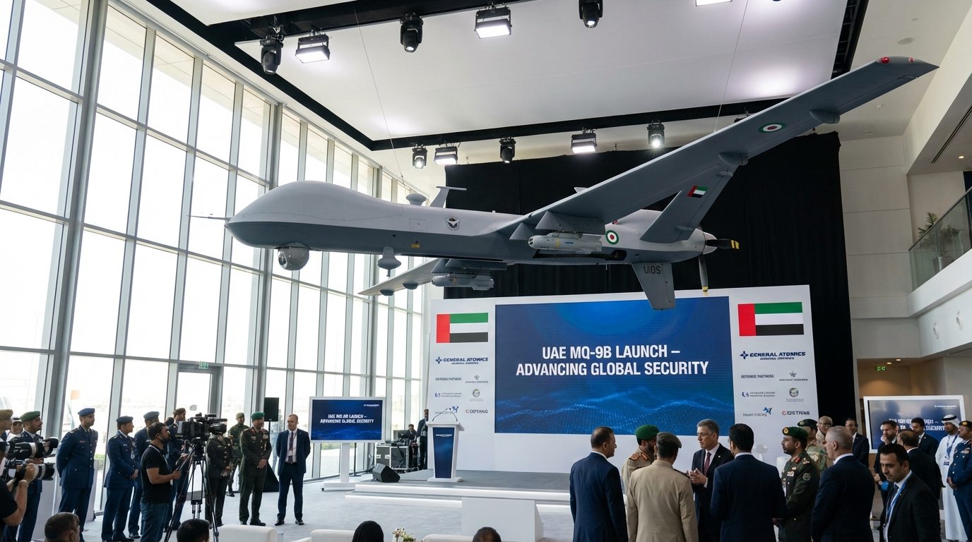 Emirados Árabes Unidos lançam Drone MQ-9B com tecnologia militar avançada