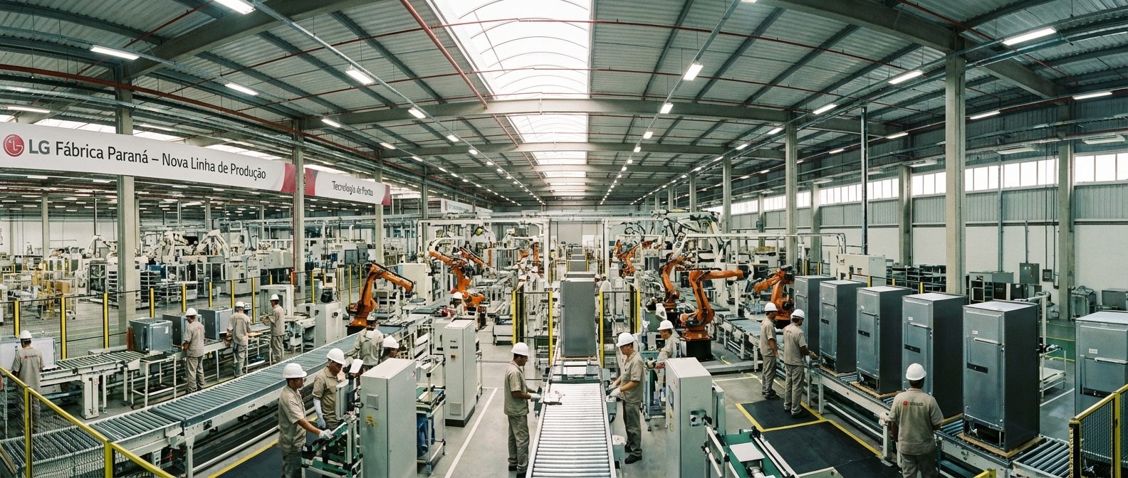 LG inaugura nova fábrica de geladeiras no Paraná com tecnologia avançada