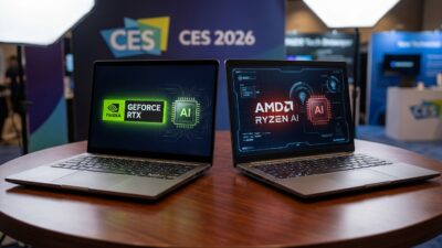 Nvidia e AMD lançam laptops focados em inteligência artificial no CES 2026
