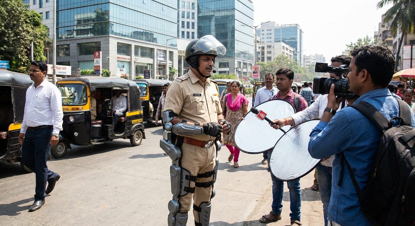 Robô de segurança indiano reacende debate sobre IA na proteção pública no Brasil