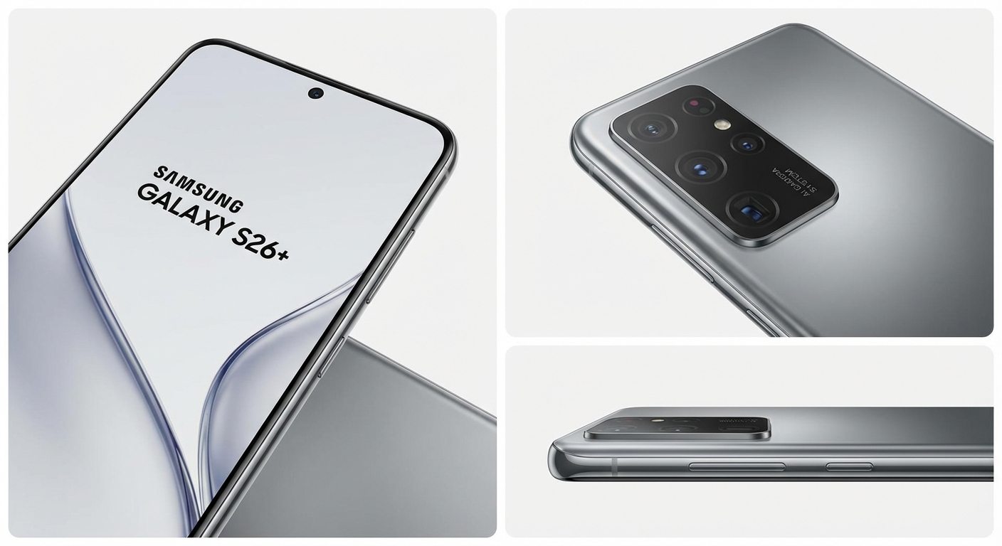 Samsung Galaxy S26 Plus é lançado com bordas finas e melhorias na câmera