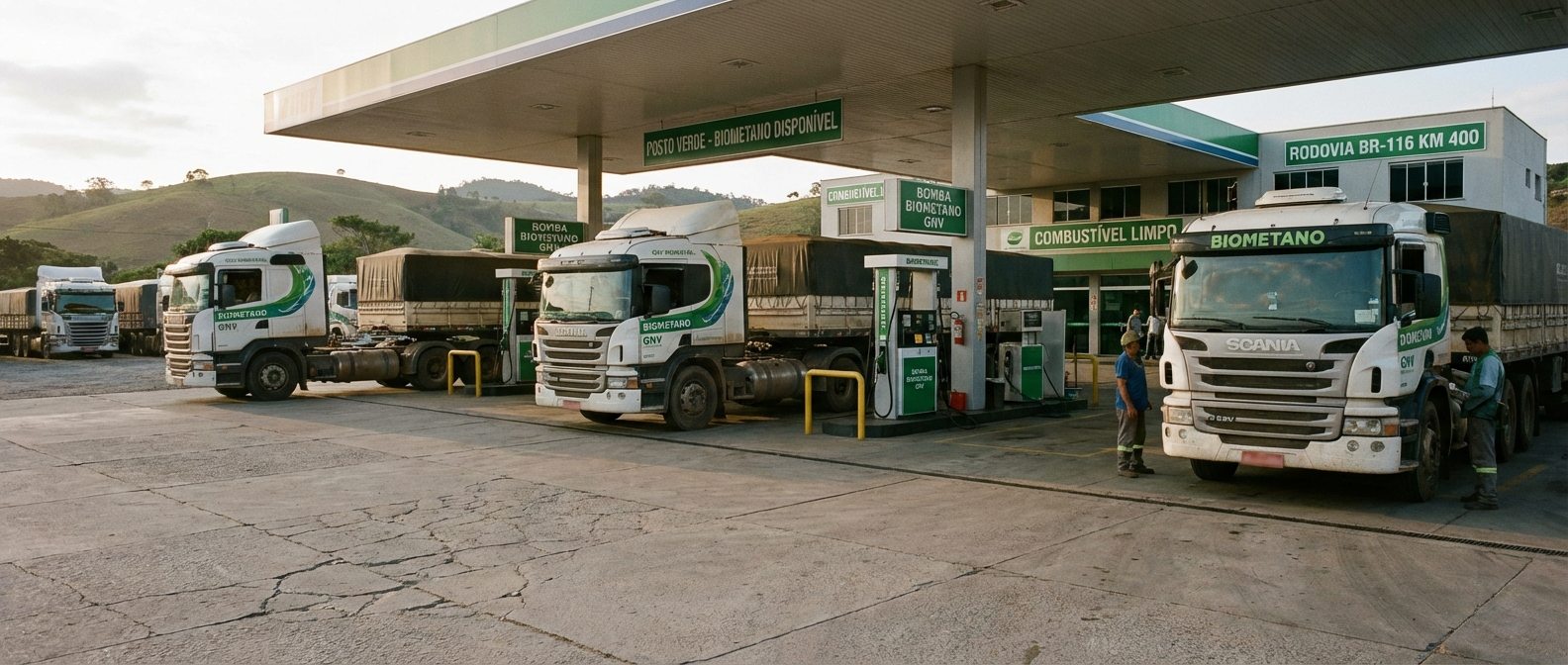 Infraestrutura insuficiente limita avanço do biometano no transporte de caminhões no Brasil