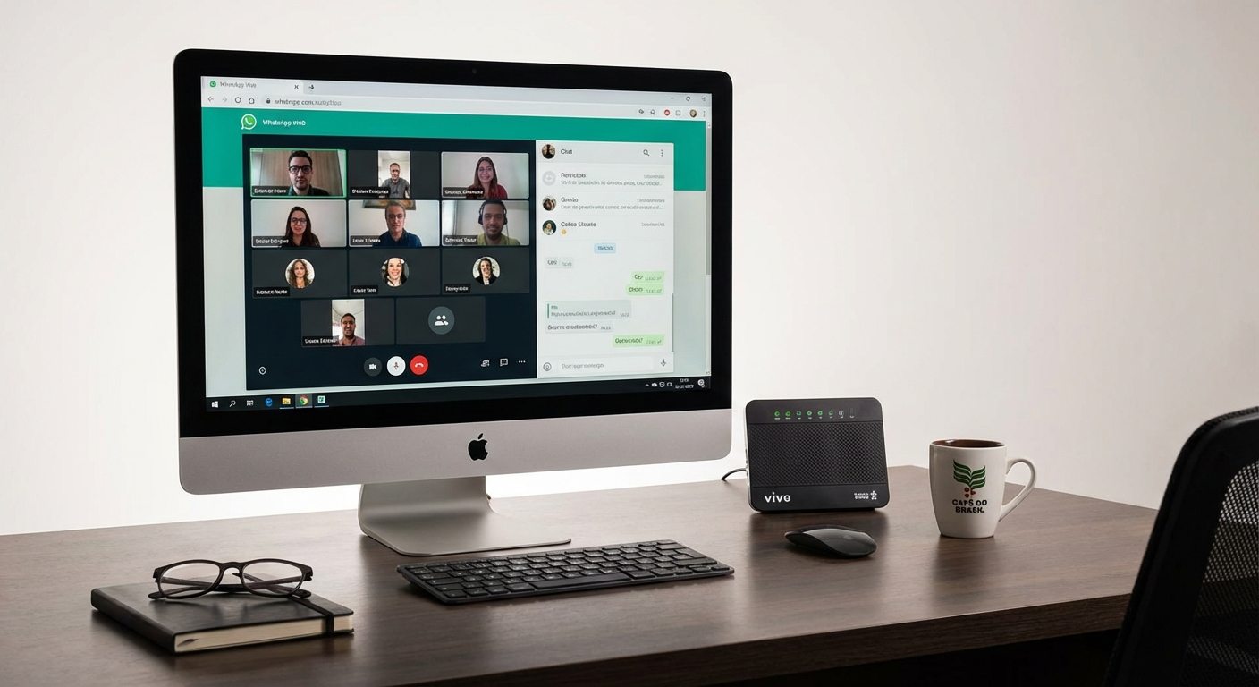 Infraestrutura limitada dificulta uso do WhatsApp Web para videoconferências no Brasil