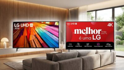 LG lança TV 4K com inteligência artificial e taxa de atualização de 120 Hz com preço promocional
