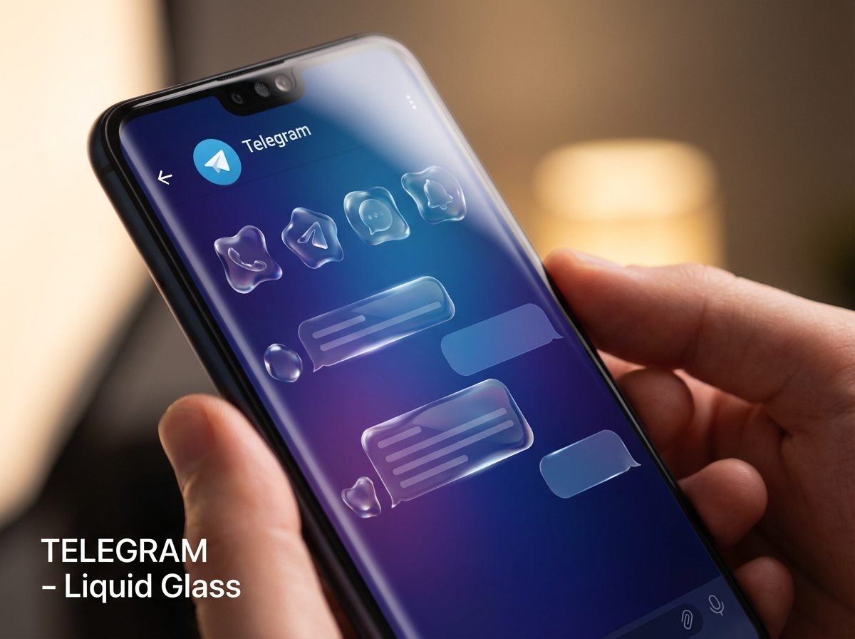 Telegram lança nova interface para Android com tecnologia Liquid Glass