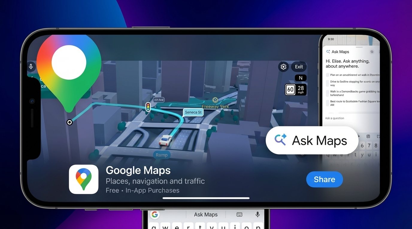 Google lança maior atualização em uma década para o Maps com IA avançada e design renovado